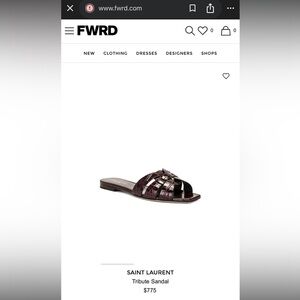 Saint Laurent Deep Burgundy Tribute Sandals